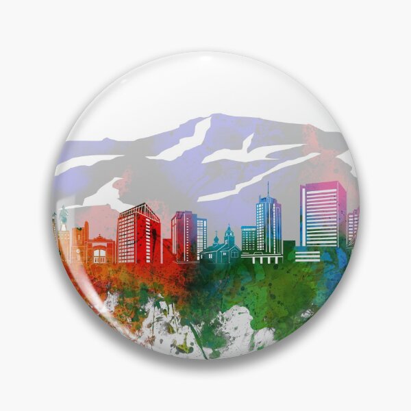 Item preview, anchorage skyline watercolor designed and sold by BekimART2.