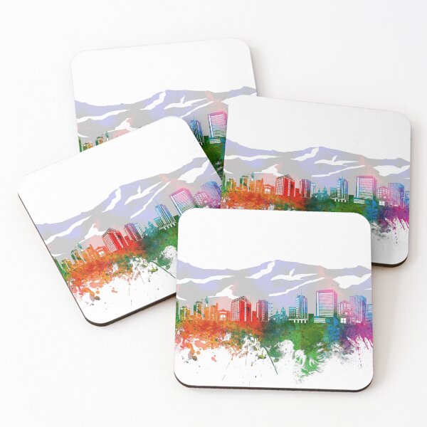 Item preview, anchorage skyline watercolor designed and sold by BekimART2.