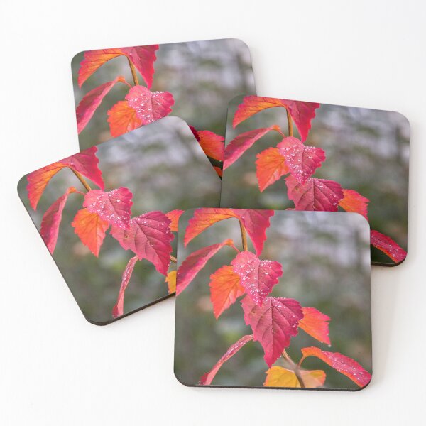 Item preview, Red Fall Leaves with Water Drops designed and sold by Susssanne.