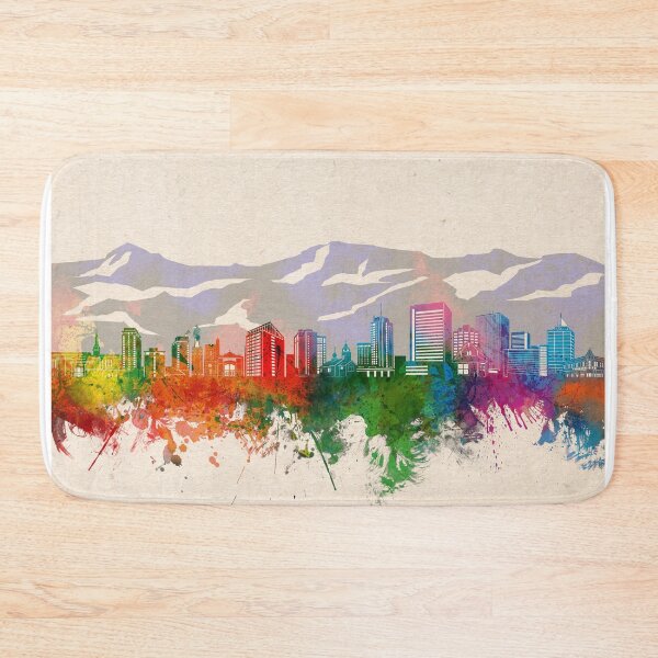 Item preview, anchorage skyline watercolor 1 designed and sold by BekimART2.