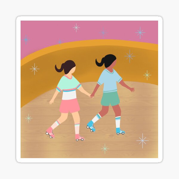 Disco Roller Skating Sticker
