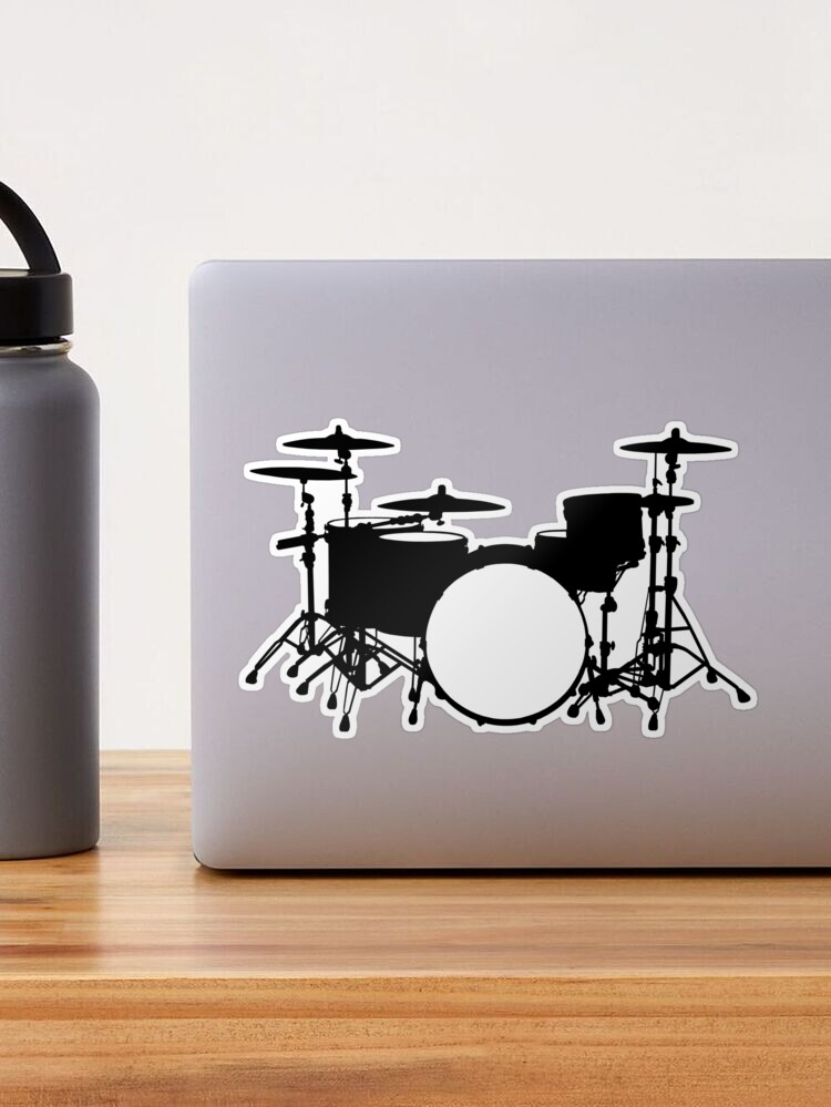 Drum Kit Wall Sticker - TenStickers