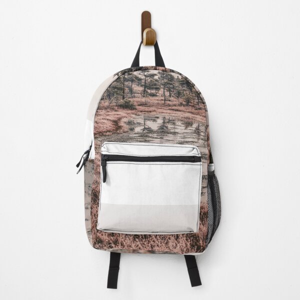Item preview, Pine Trees in Field of moor with Pond,, vintage look edit designed and sold by RNulle.