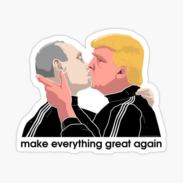 Trump, der Putin küsst Sticker