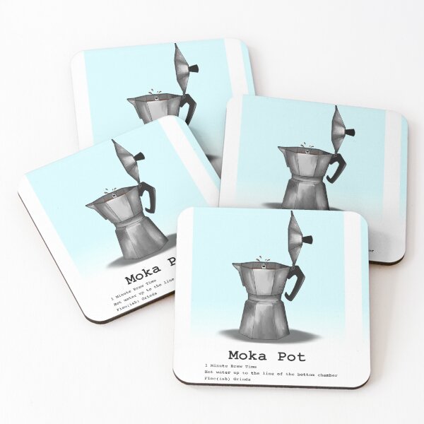 Item preview, Coffee Flashcards - Moka Pot (Blue) designed and sold by Technomancer-01.