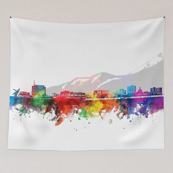 Item preview, juneau skyline watercolor designed and sold by BekimART2.