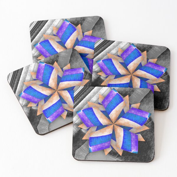 Item preview, Blue Purple Caramel Spectrum Pretty FiveFold Spike Flower designed and sold by Kay Patterson.