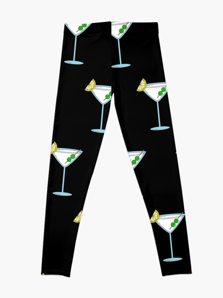 Alternate view of Martini Cocktail Glass Bartender Alcohol Liquor Leggings