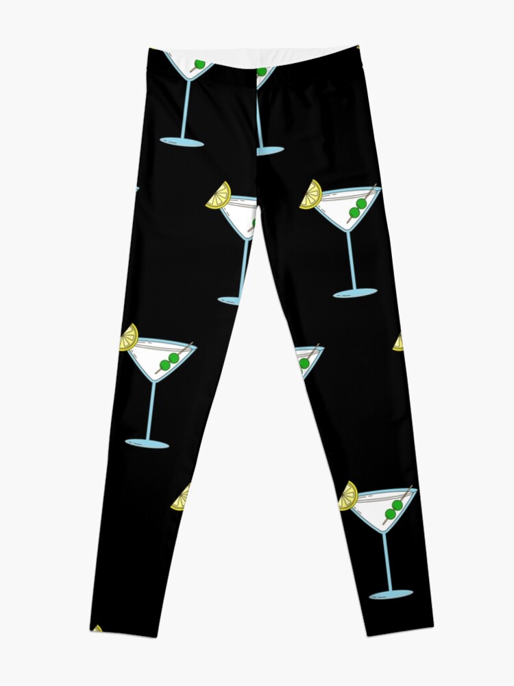 Alternate view of Martini Cocktail Glass Bartender Alcohol Liquor Leggings