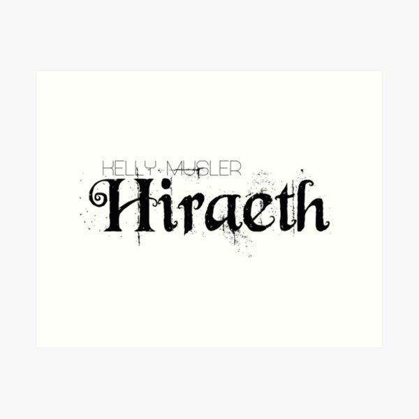 Hiraeth ART POEM SERIES Digital Download Wordy Print Black 