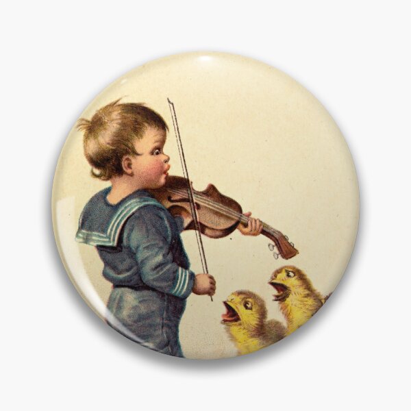 Item preview, Vintage Easter Postcard: Boy Playing Violin To Chicks  designed and sold by The Great  Art.