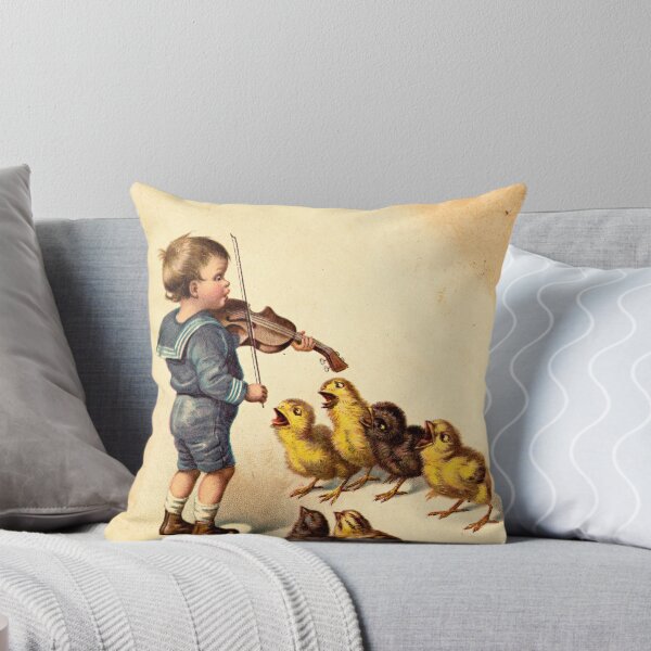 Item preview, Vintage Easter Postcard: Boy Playing Violin To Chicks  designed and sold by The Great  Art.