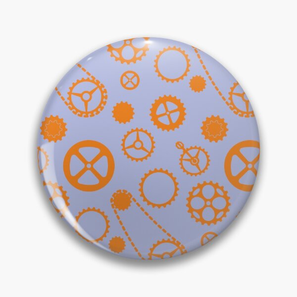 Item preview, Chain rings pattern orange on blue background designed and sold by shushunya13.