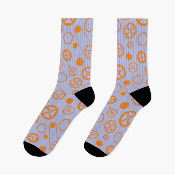 Item preview, Chain rings pattern orange on blue background designed and sold by shushunya13.