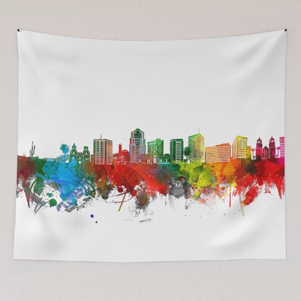 Item preview, tucson skyline watercolor designed and sold by BekimART2.
