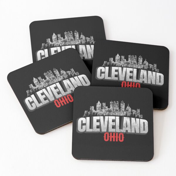 Item preview, Cleveland Ohio Skyline Distressed Vintage Cle Oh Cityscape Architecture  designed and sold by WillPowerApp.