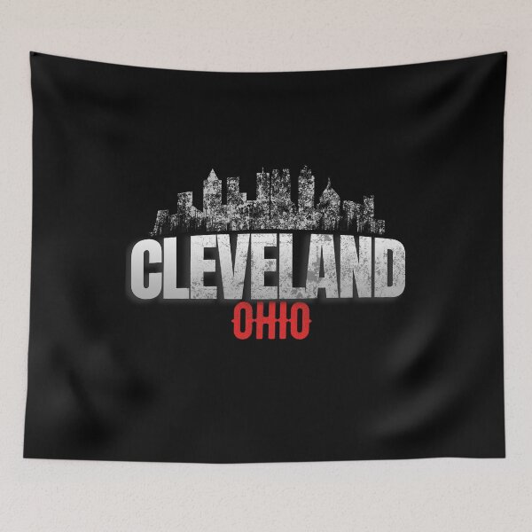 Item preview, Cleveland Ohio Skyline Distressed Vintage Cle Oh Cityscape Architecture  designed and sold by WillPowerApp.