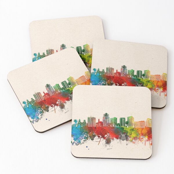 Item preview, tucson skyline watercolor 2 designed and sold by BekimART2.