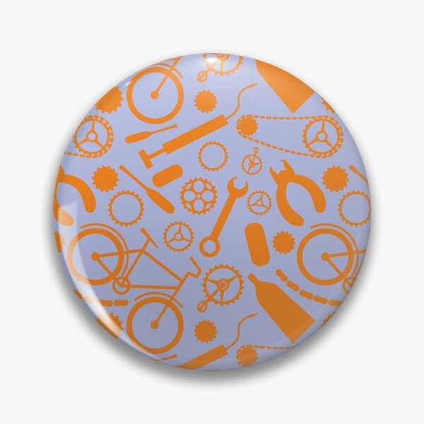 Item preview, Orange Bicycle tools on purple blue background designed and sold by shushunya13.