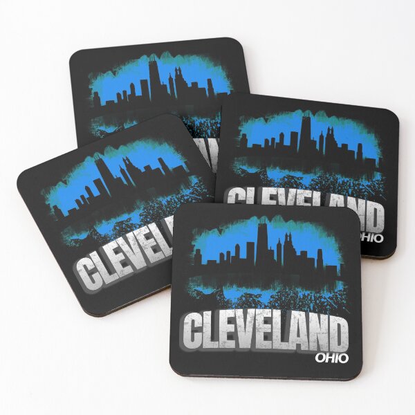 Item preview, Cleveland Ohio Skyline Distressed Vintage Cle Oh Cityscape Architecture  designed and sold by WillPowerApp.