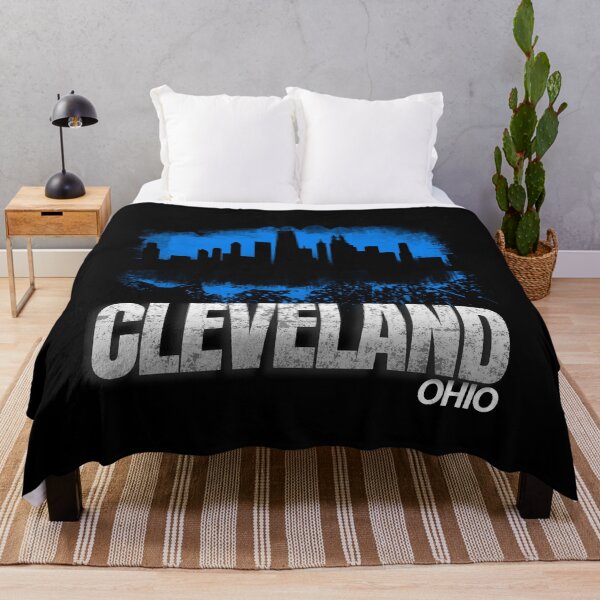 Item preview, Cleveland Ohio Skyline Distressed Vintage Cle Oh Cityscape Architecture designed and sold by WillPowerApp.