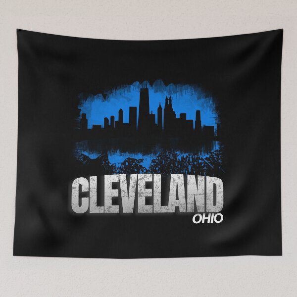 Item preview, Cleveland Ohio Skyline Distressed Vintage Cle Oh Cityscape Architecture  designed and sold by WillPowerApp.