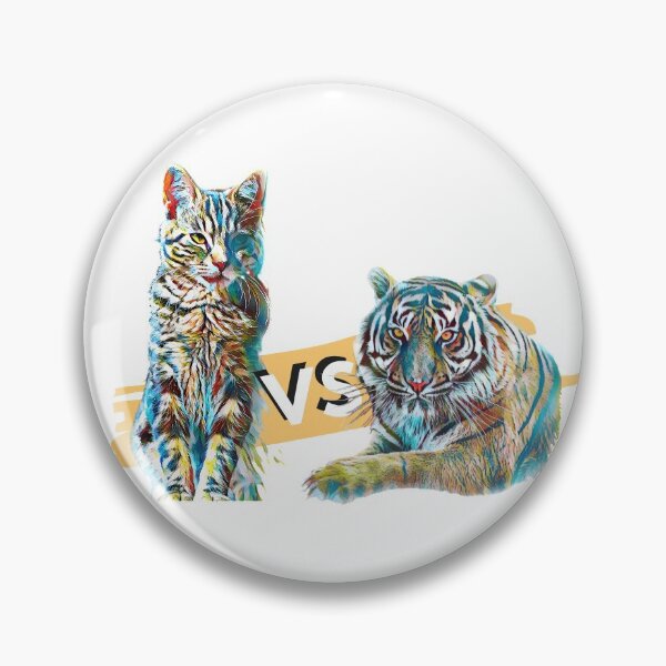 Item preview, Artistic Furious Cat vs Tiger Pets Lover Face off designed and sold by TheTrueOne.