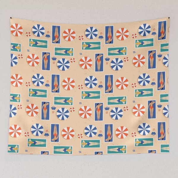 Item preview, Vintage Summer Beach Sands Pattern designed and sold by SLAG-Creative.