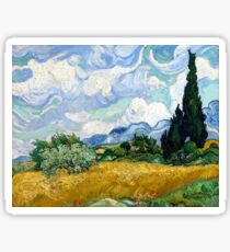 Vincent van Gogh Wheatfield with Cypresses Sticker
