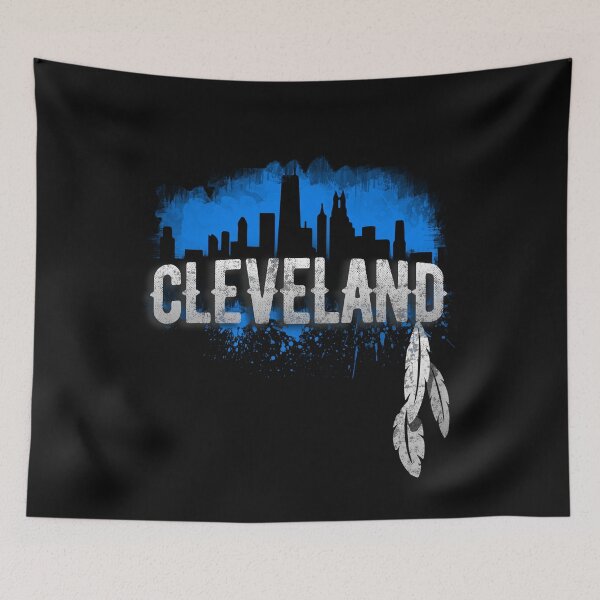 Item preview, Cleveland Ohio Skyline Distressed Vintage Cle Oh Cityscape Architecture  designed and sold by WillPowerApp.