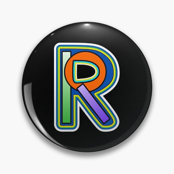Item preview, Letter R (with a circle and two rectangles) designed and sold by artfulnotebook.