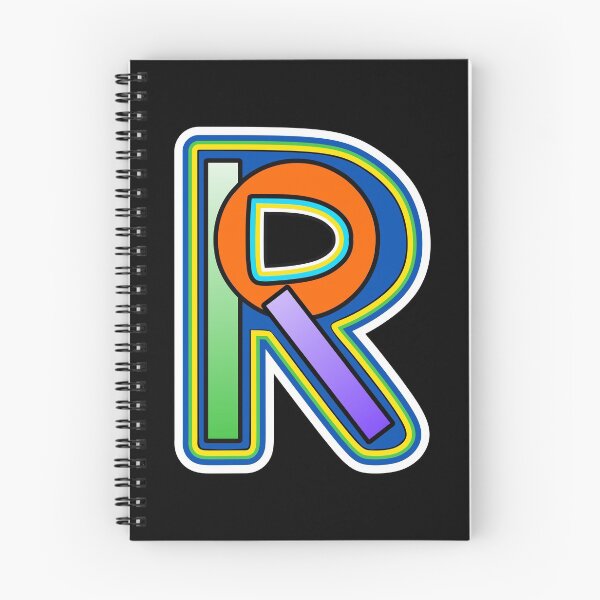 Item preview, Letter R (with a circle and two rectangles) designed and sold by artfulnotebook.