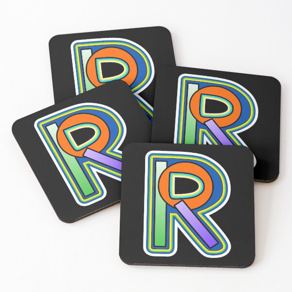 Item preview, Letter R (with a circle and two rectangles) designed and sold by artfulnotebook.