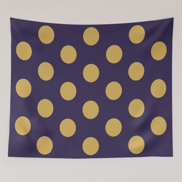 Item preview, Large GOLD and NAVY BLUE POLKA DOTS designed and sold by RachelMacht.