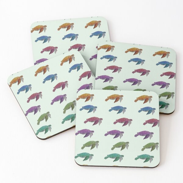 Item preview, beautiful turtles watercolour rainbow repeating pattern designed and sold by rosiebeeston.