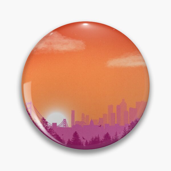 Item preview, Subtle Lesbian Pride Flag Landscape designed and sold by JustGottaDraw.