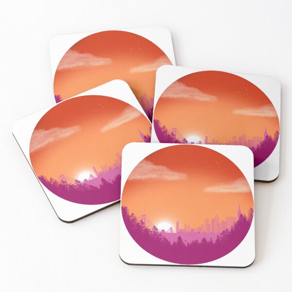 Item preview, Subtle Lesbian Pride Flag Landscape designed and sold by JustGottaDraw.