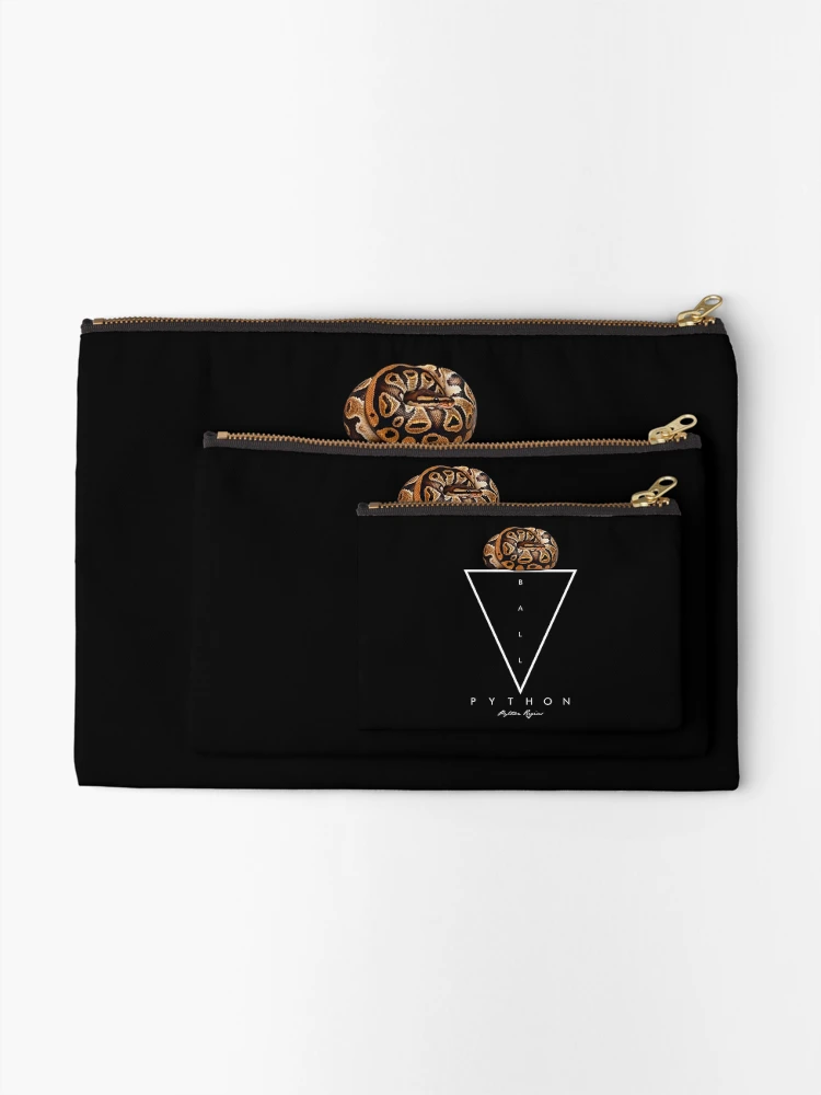 Thumbnail 2 of 4, Zipper Pouch, Ball Python Geometric Modern Snake Keeper designed and sold by JRRTs.