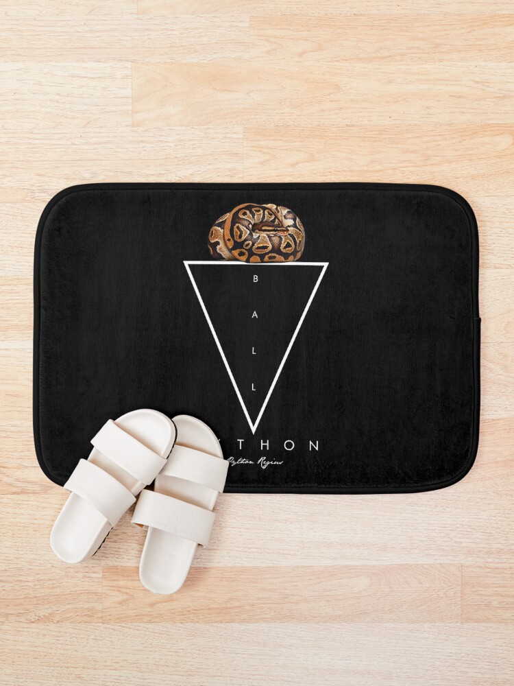 Thumbnail 1 of 6, Bath Mat, Ball Python Geometric Modern Snake Keeper designed and sold by JRRTs.
