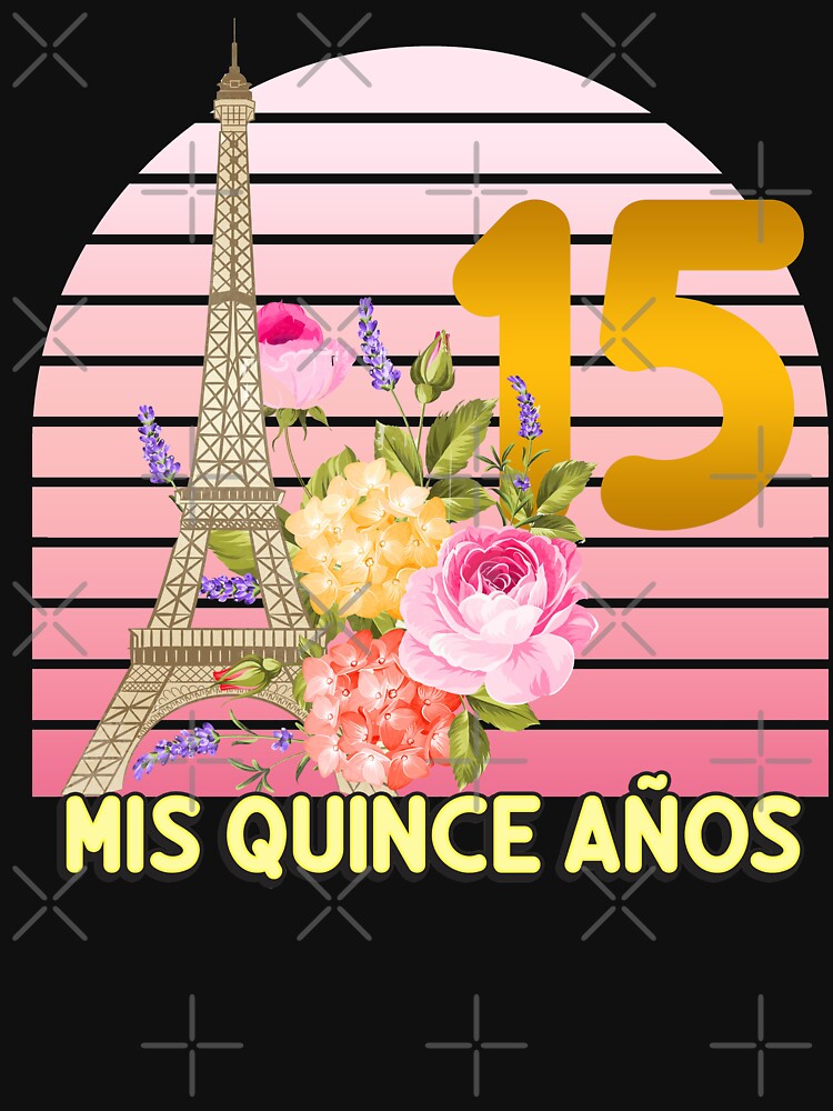 Mis Quince Anos Ooh La La Pink Paris Eiffel Tower T-Shirt