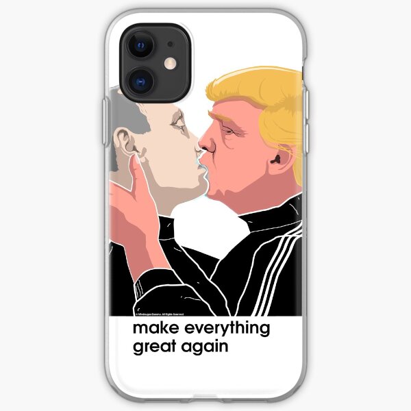 Trump kissing Putin iPhone Soft Case