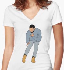 DRAKE'S HOTLINE BLING Women's Fitted V-Neck T-Shirt