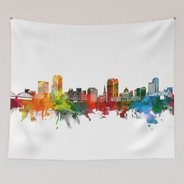 Item preview, little rock skyline watercolor designed and sold by BekimART2.