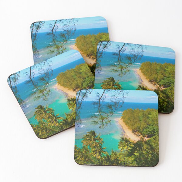 Item preview, Drone view over Nā Pali Coast - Kalalau trail, Kauaʻi HAWAII designed and sold by Bruno Beach.