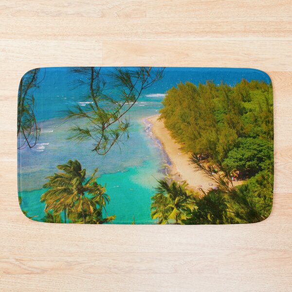 Item preview, Drone view over Nā Pali Coast - Kalalau trail, Kauaʻi HAWAII designed and sold by Bruno Beach.