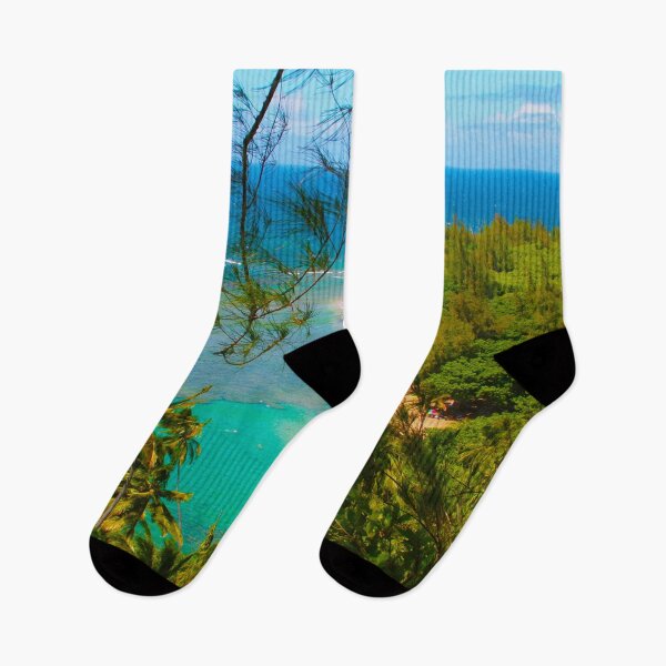 Item preview, Drone view over Nā Pali Coast - Kalalau trail, Kauaʻi HAWAII designed and sold by Bruno Beach.