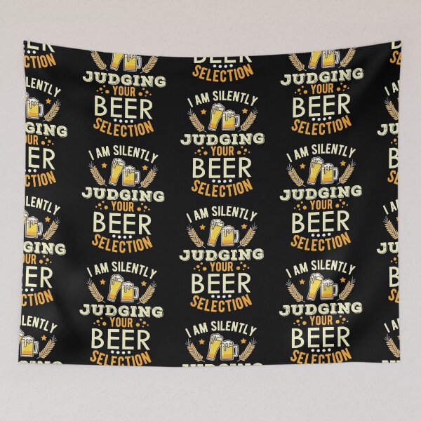 Item preview, I Am Silently Judging Your Beer Selection Funny Drinking Sayings designed and sold by Scratches Tees.