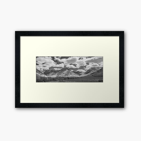Glencoe infrared panorama Framed Art Print
