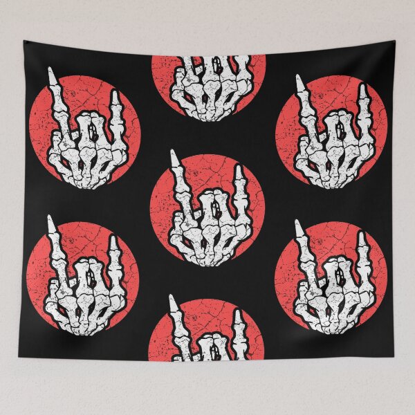 Item preview, Rock music skeleton hand sign designed and sold by Mila1946.