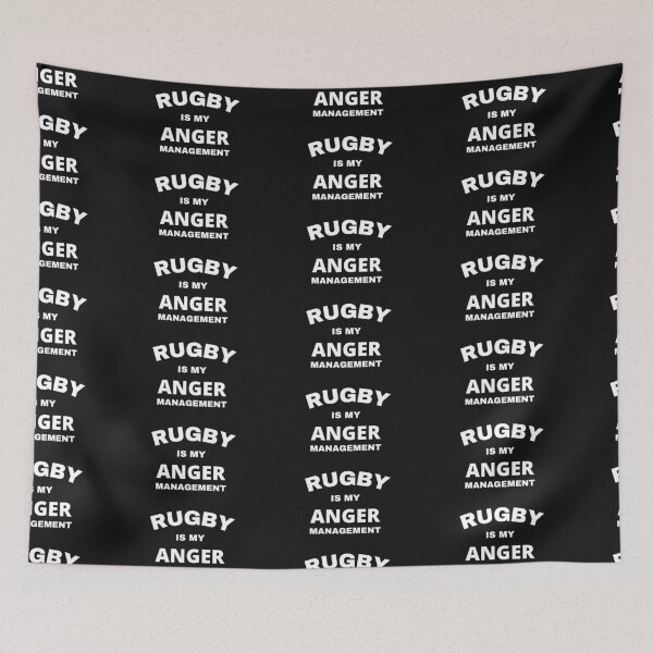 Item preview, Rugby is my Anger Management designed and sold by Imaginative Expressions⭐️ ⭐️ ⭐️ ⭐️ ⭐️.